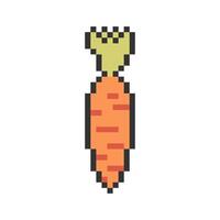 orange carrot pixel art for your needs vector