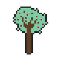 green tree pixel art for your needs vector