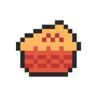pie cake pixel art for your needs vector