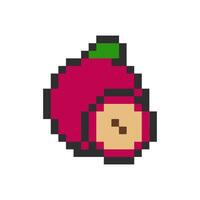 red apple pixel art for your needs vector