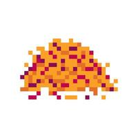 pile of leaves pixel art for your needs vector