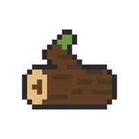 tree log pixel art for your needs vector