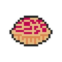 pie cake pixel art for your needs vector