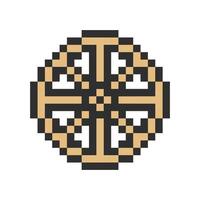 wagon wheel pixel art for your needs vector
