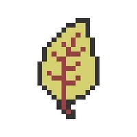 green leaf pixel art for your needs vector