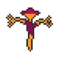 scarecrow pixel art for your needs vector