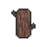 tree log pixel art for your needs vector