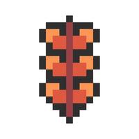 autumn plant pixel art for your needs vector