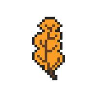 autumn leaf pixel art for your needs vector