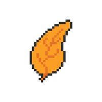 autumn leaf pixel art for your needs vector