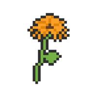 sunflower pixel art for your needs vector