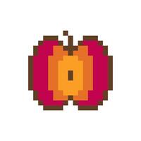red apple pixel art for your needs vector