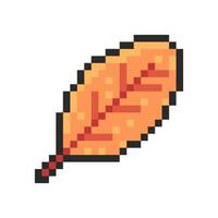 autumn leaf pixel art for your needs vector