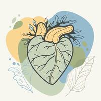 Color blobs Artwork of heart vector