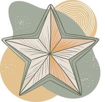 Artwork of star in color blobs vector