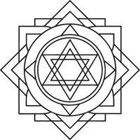 Geometric Mandala for coloring book vector