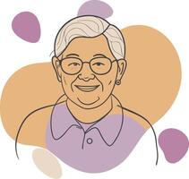 Color blobs artwork World senior citizen day vector