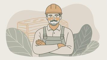 Color blobs Artwork of worker vector