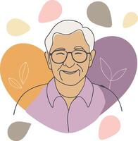 World senior citizen day in color blobs vector