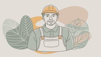 Color blobs art of a worker vector