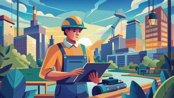 A worker checking his working schedule vector