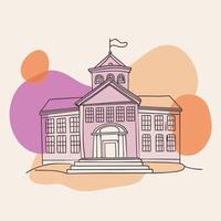 Artwork of school in color blobs vector