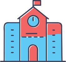 Three color School icon design vector