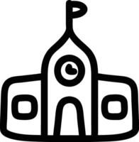 Black line School icon design vector