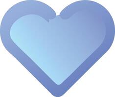 Blue gradient Artwork of heart vector