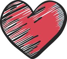 Sketched Artwork of heart vector