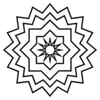 zigzag Mandala for coloring book vector