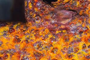 Rusty Surface of a metal sheet. photo
