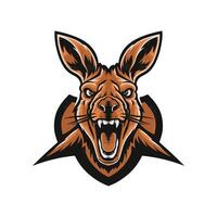 kangaroo roar illustration icon design on white background vector