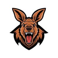kangaroo roar illustration design on white background vector