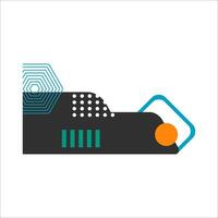 Modern abstract geometric corner element vector