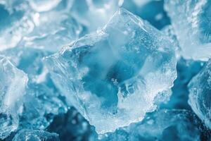 Close-up of ice formation showing texture and bubbles photo