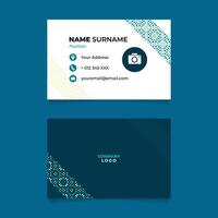 Oriental Geometric Name Card Design for Business or Company vector