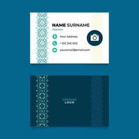 Oriental Geometric Name Card Design for Business or Company vector