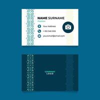 Oriental Geometric Name Card Design for Business or Company vector