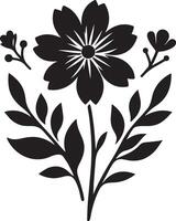 a flower with leaves and a stem vector