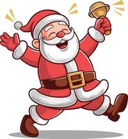 Illustration of a joyful Santa Claus in a cheerful pose. vector