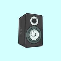 Flat Speaker Monitor Cartoon vector