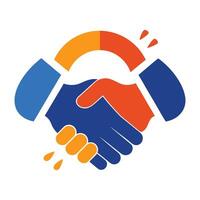 Professional Business Handshake Partnership and Agreement Symbol vector