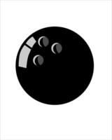 illustration of a bowling ball with a white backround vector