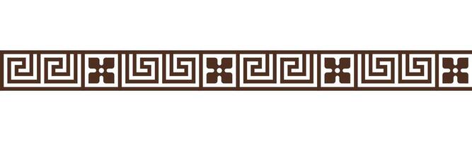 Greek seamless border collection. Decorative ancient meander, Greece ornament with repeated geometric motif vector