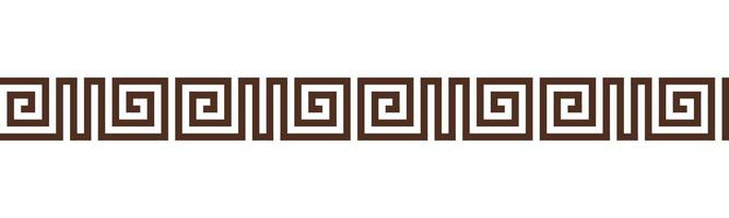 Greek key seamless border pattern collection. Decorative ancient meander, Greece ornament with repeated geometric motif vector