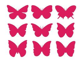 Butterfly Set Pink vector