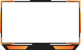Gaming overlay frame design, gaming frame vector