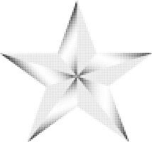 Abstract halftone star shape isolated on white background. Black dotted heart icon. Modern halftone design. vector