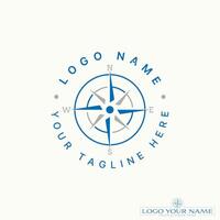 Logo design graphic concept creative premium stock simple unique Compass signpost adventure navigation. Related to place north west south east vector
